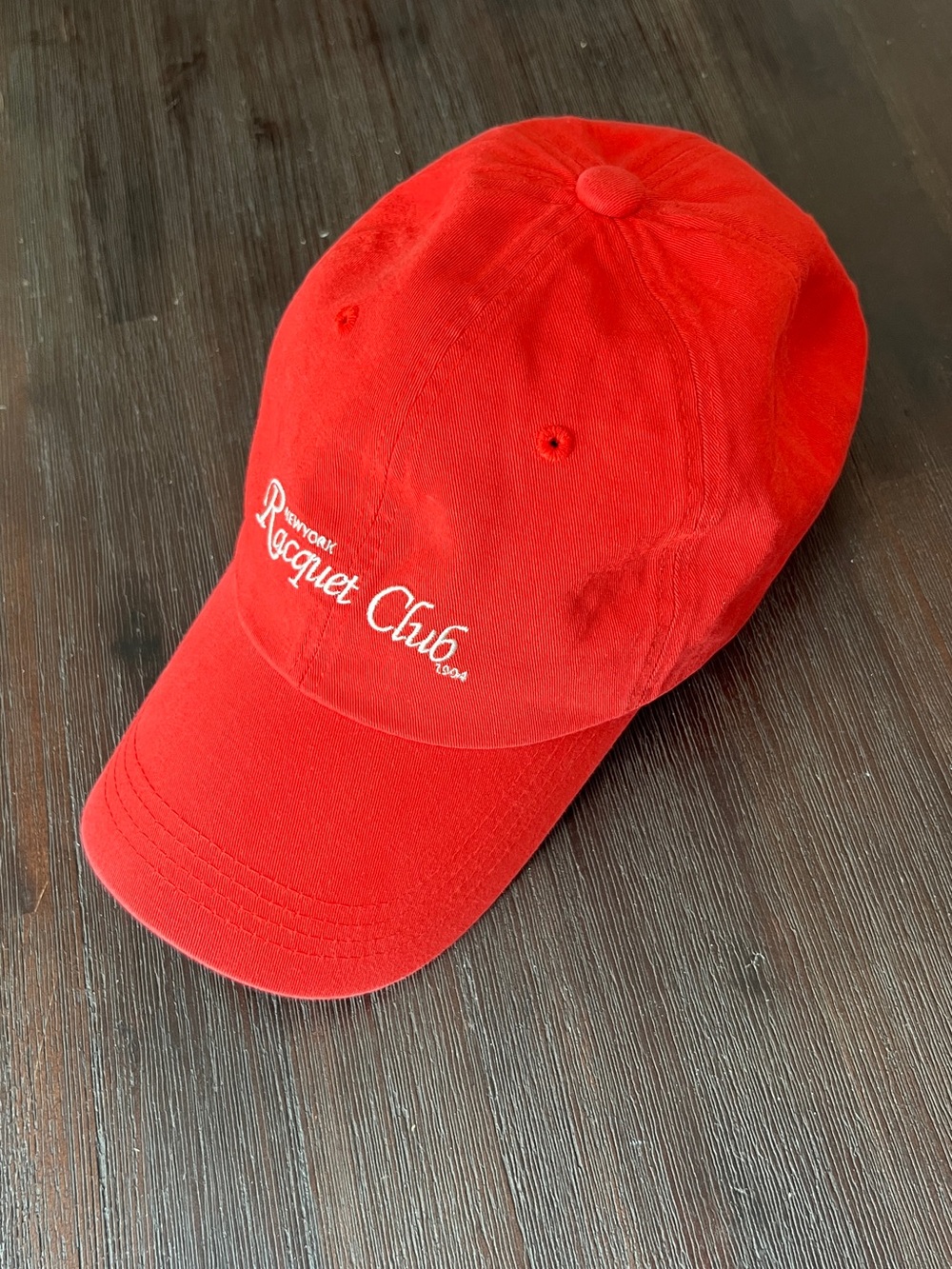 OAK + FORT Red Baseball Cap with White Script